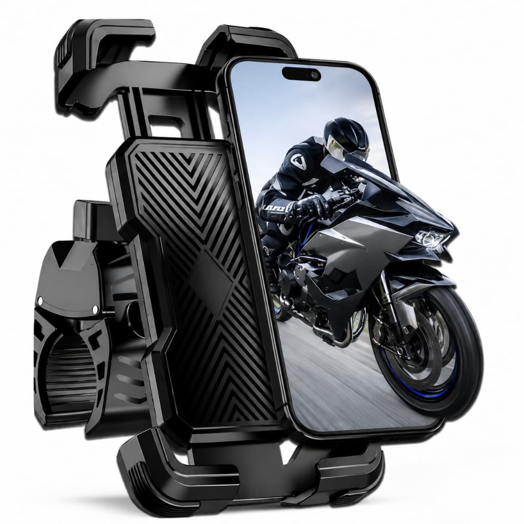 Suporte Celular Moto Bike Bicicleta Trava Automática Antivibração 360°