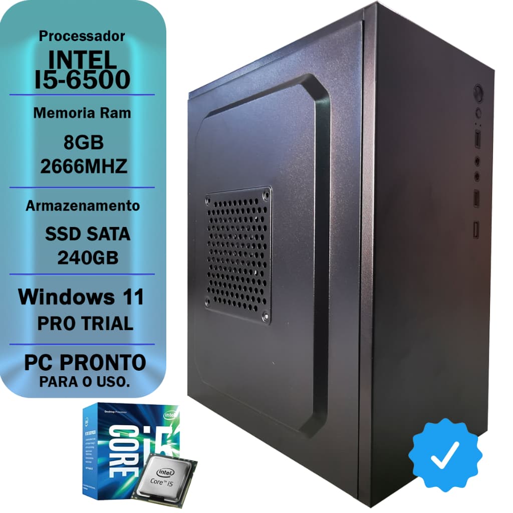 PC HOME OFFICE CORE I5 6500, 8GB DDR4, SSD 240GB