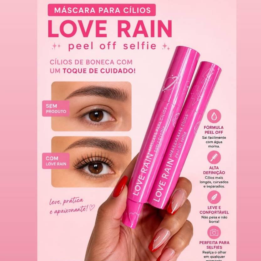 Máscara de cílios Peel off Selfie Love Rain