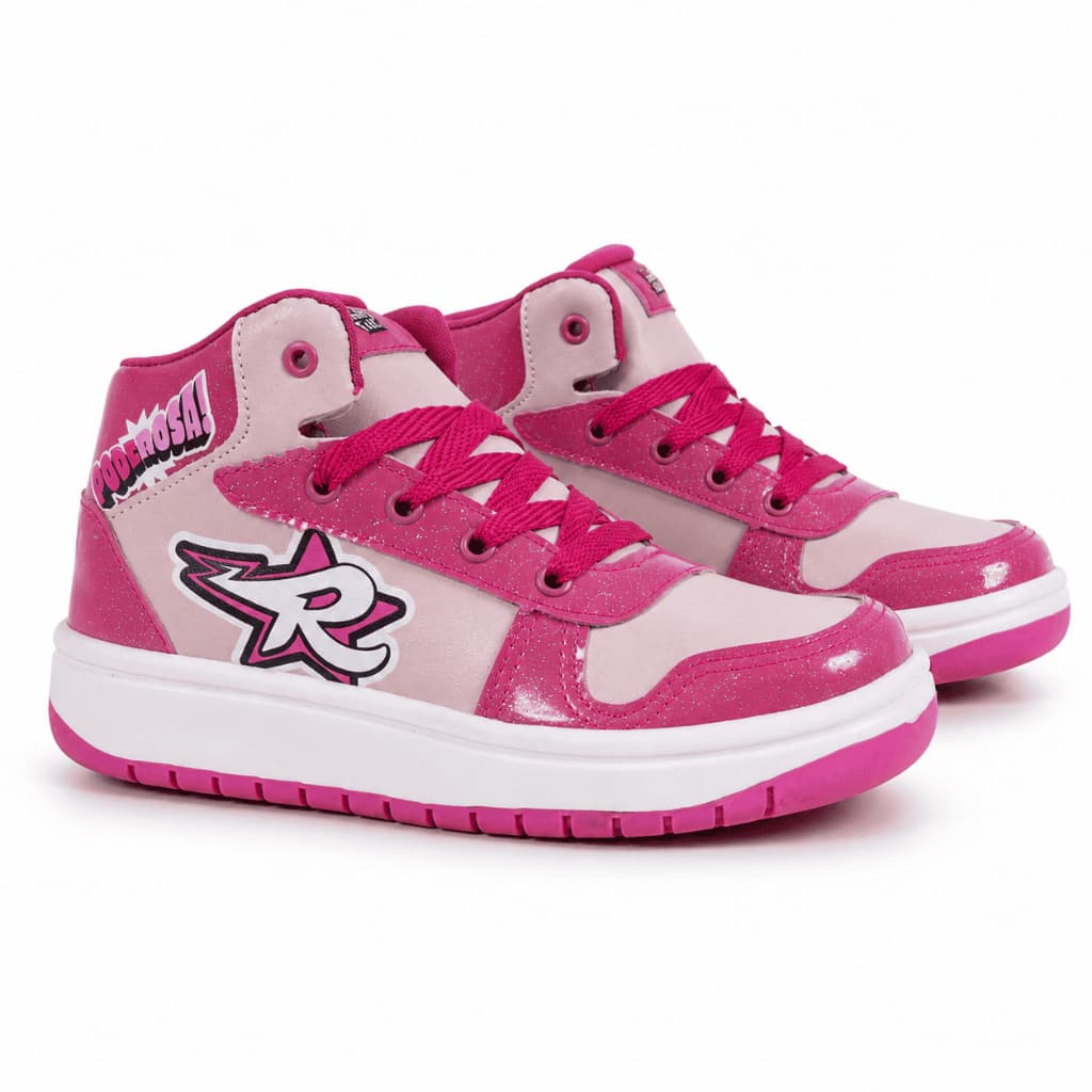 Tênis Feminino Menina Dos Rosa Emilly Vick Branco Rosa DDR03E