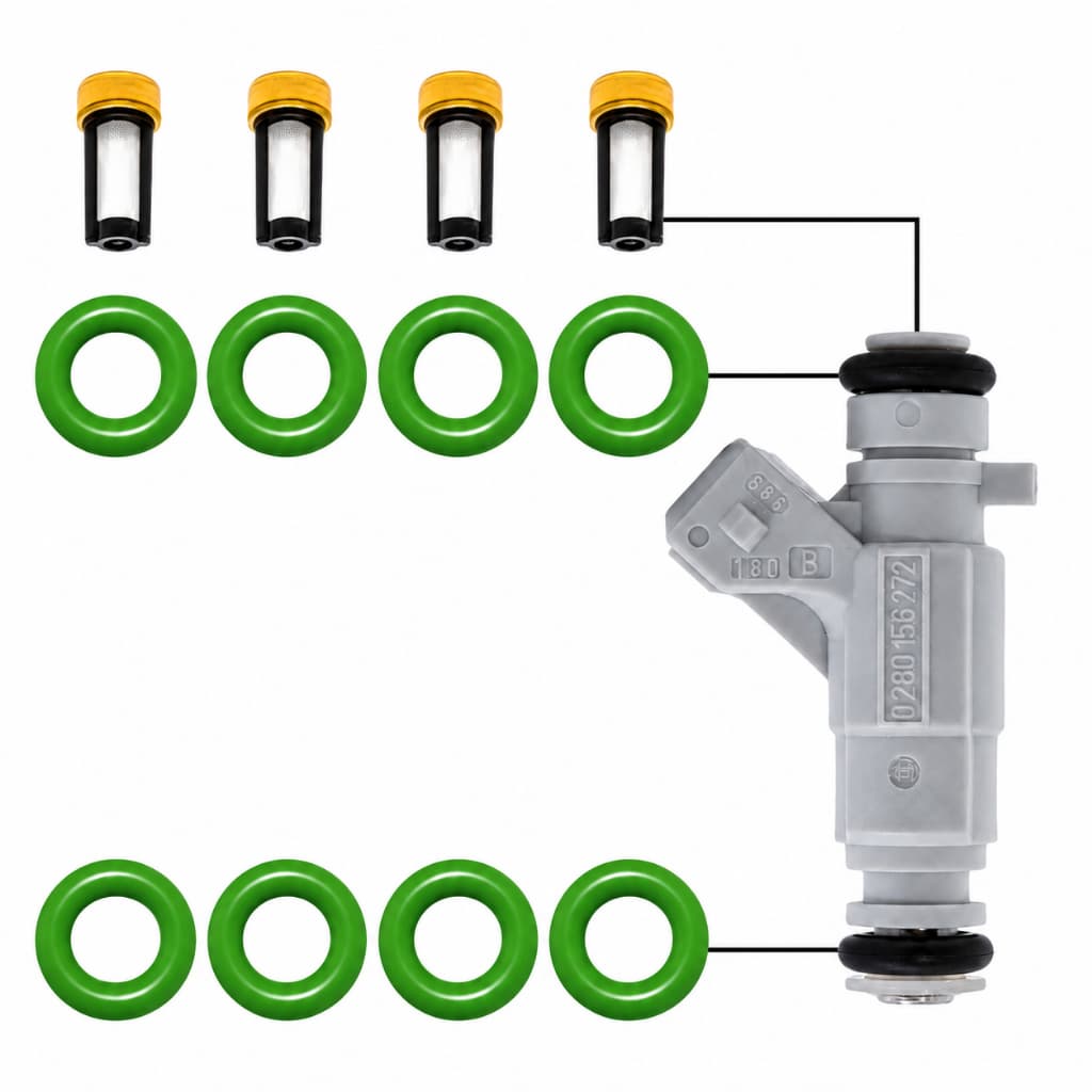 Kit Reparo Bico Injetor Peugeot 206 207 1.6 2.0 Flex 0280156272