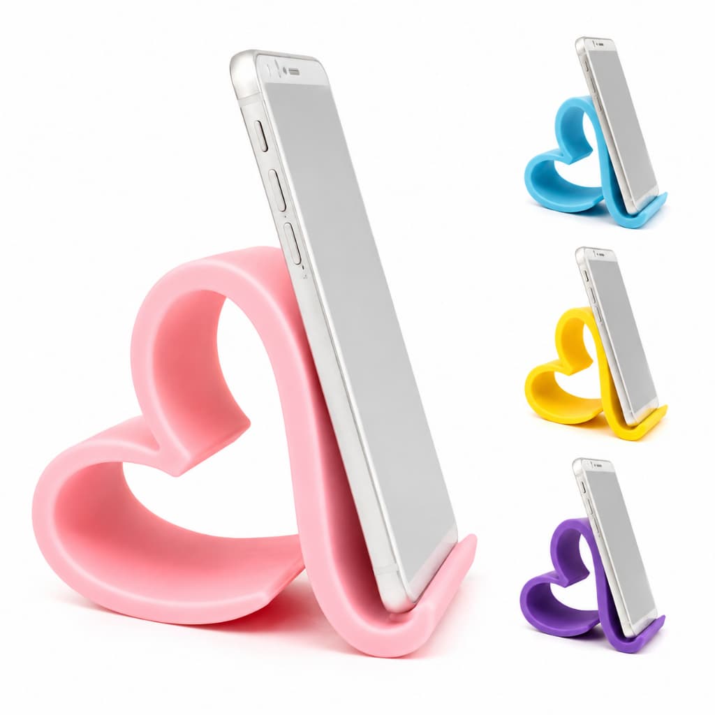 Suporte celular em Coração rosa para setup | Impressão 3D | Decoração Geek e Fofa