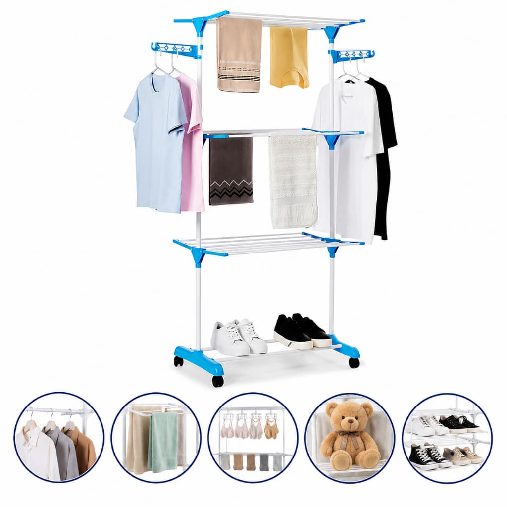 Organize, seque e economize espaço com um varal prático, resistente e versátil para facilitar sua rotina todos os dias!
