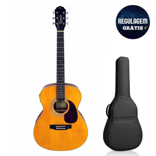 Violão Aço Eletroacústico REGULADO PELO LUTHIER Giannini Performance Plus GAD Plus EQ NG COM CAPA