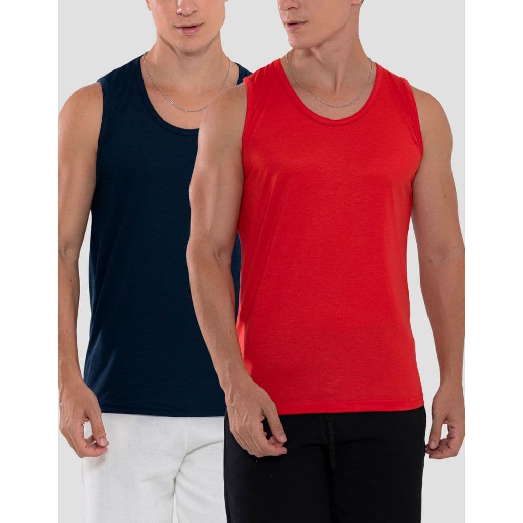 Kit 2 Regatas Masculina Lisa Respirável Academia Treino