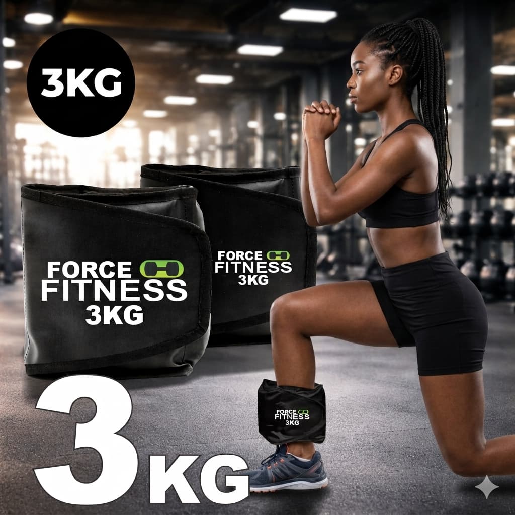 Par Caneleira Tornozeleira de Peso 3kg Fitness