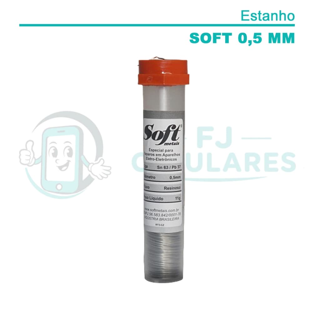 Estanho solda com resina em fio SOFT 0.5mm