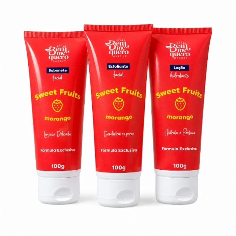 Kit Skincare Cuidado Facial sabonete+ esfoliante+hidratante/Bem Me Quero - limpeza, renovação e hidratação