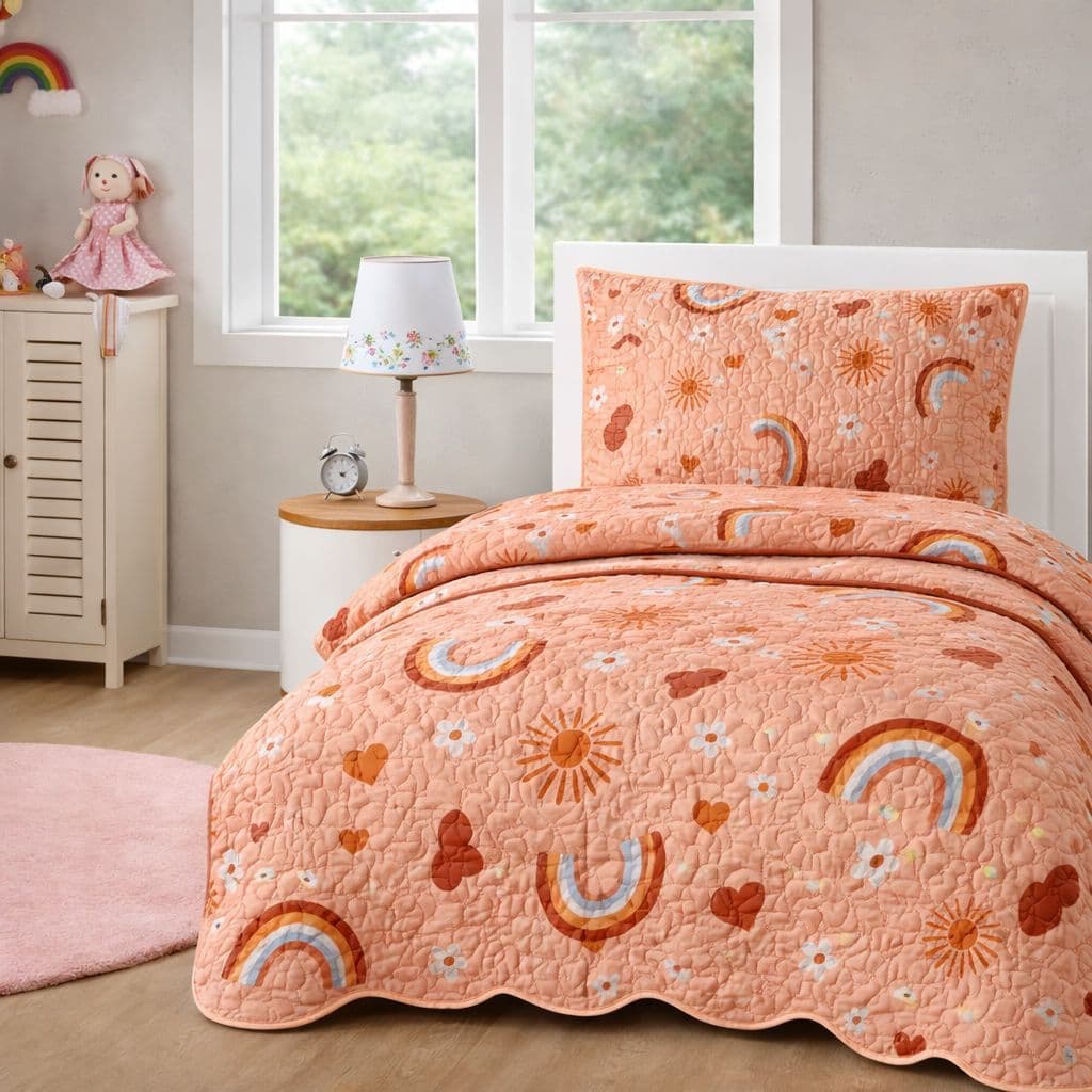 Colcha Infantil Dupla Face Premium com Viés 1,60m x 2,40m