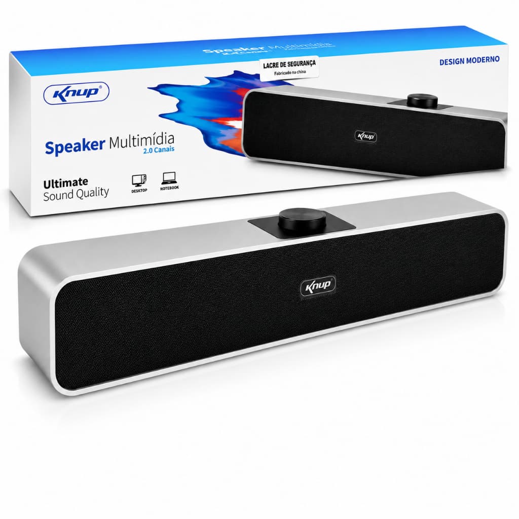 Caixa De Som Mini Soundbar Potente Para Pc Notebook Com Conexão Usb E P2