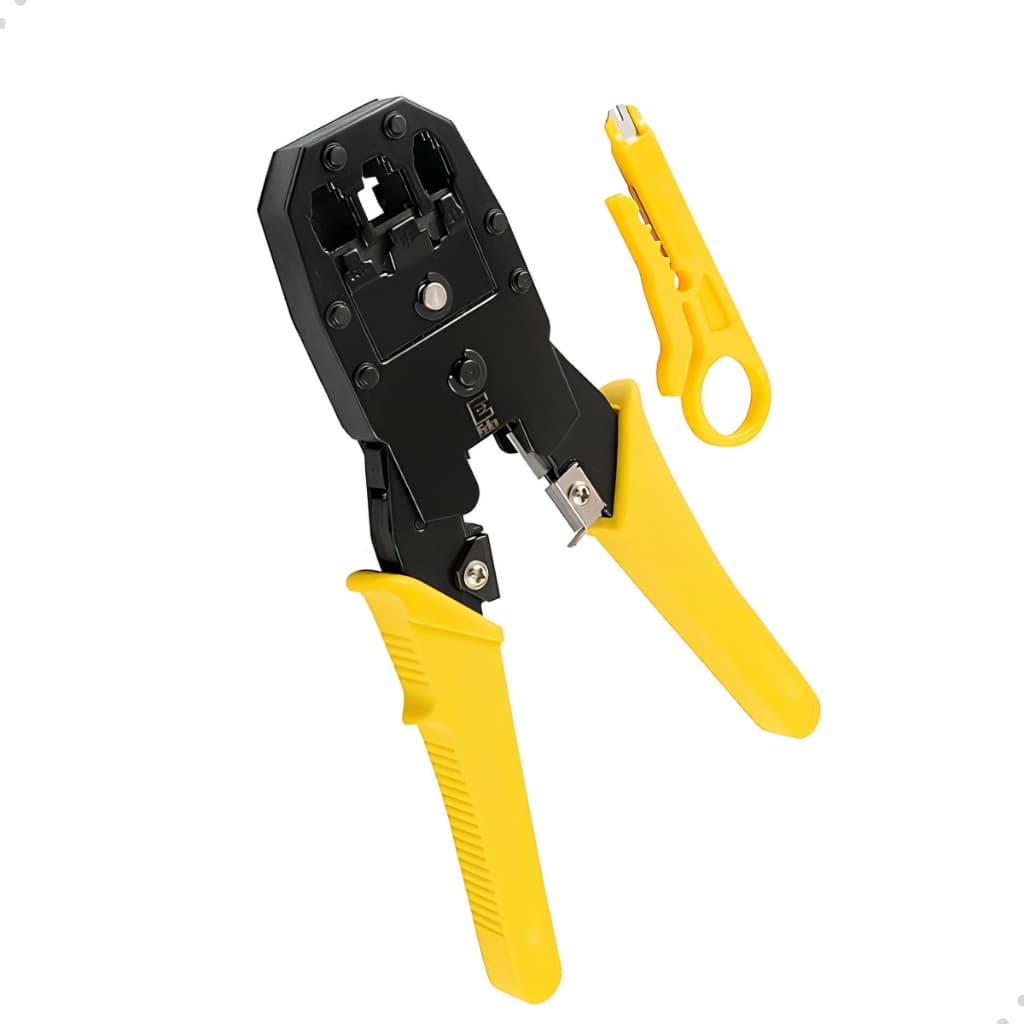 Alicate Crimpador 4P-6P-8P Cortar Desencapar Crimpar Fios Cabo Rede Cortador Desencapador Rj45 Rj11