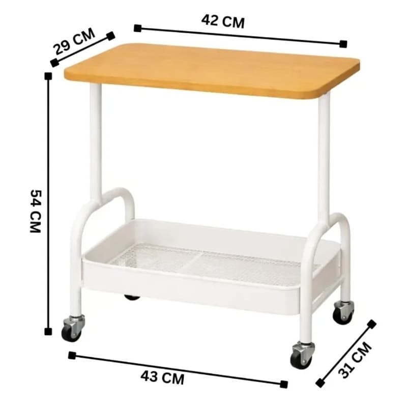 MESA DE CENTRO COM RODINHAS MULTIUSO