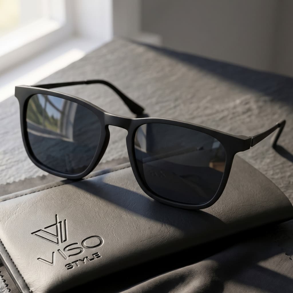 Óculos de Sol Quadrado Escuro Premium Classico Basico Moda Retro Oldmoney uv400 Masculino Feminino