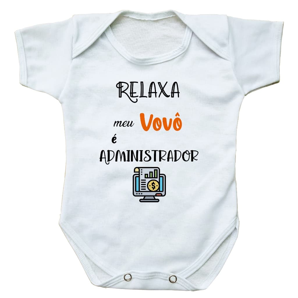 body bebe roupinha infantil relaxa meu vovô é administrador presente profissão bore bori