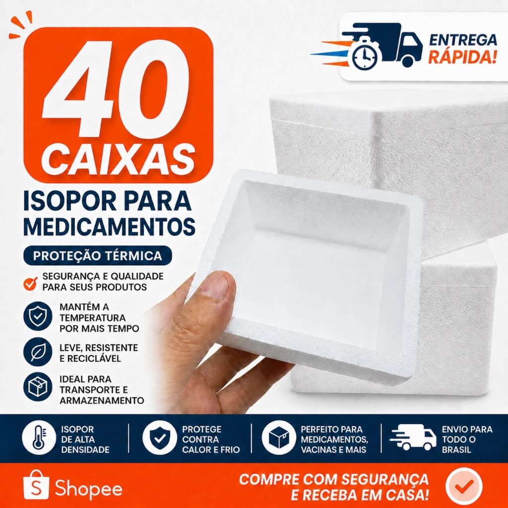 40 caixas térmicas de isopor