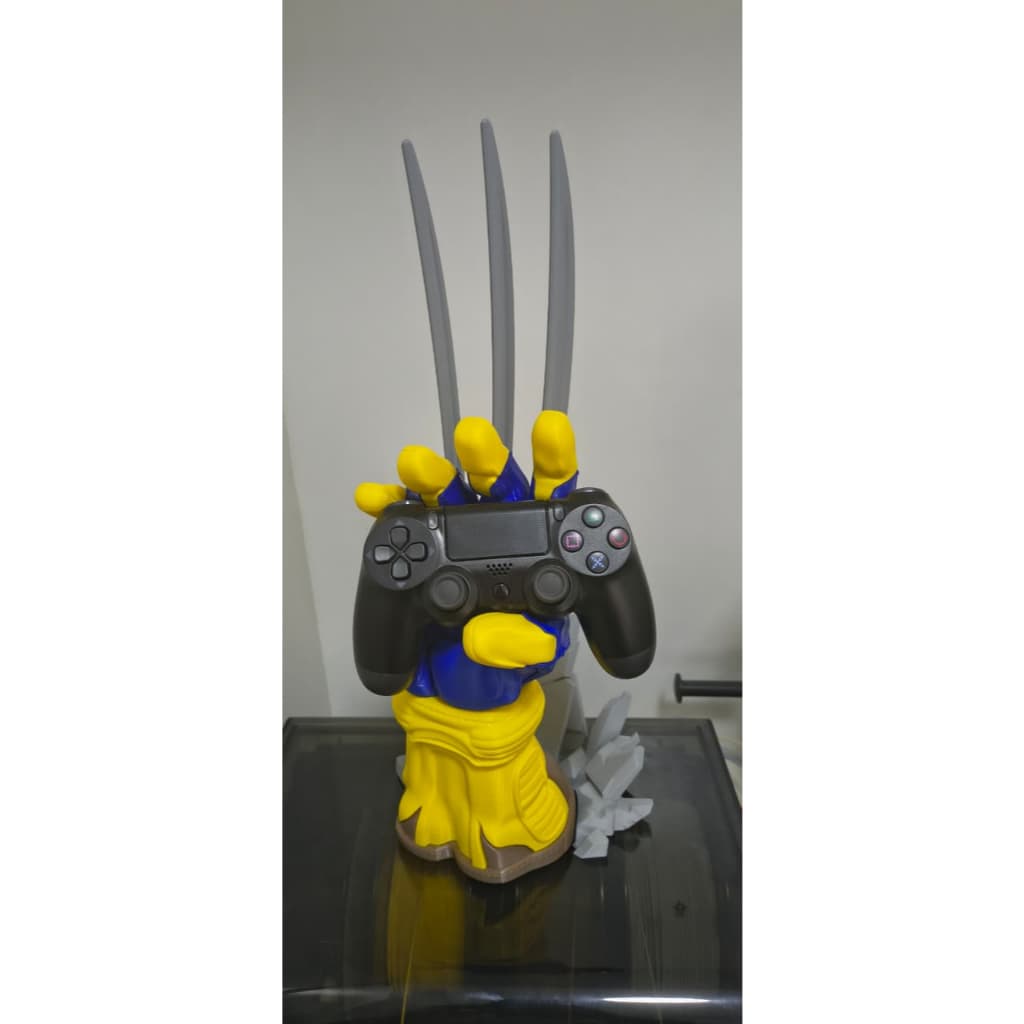 Suporte de Controle Wolverine 3D Garras X-Men PS4 PS5 Xbox