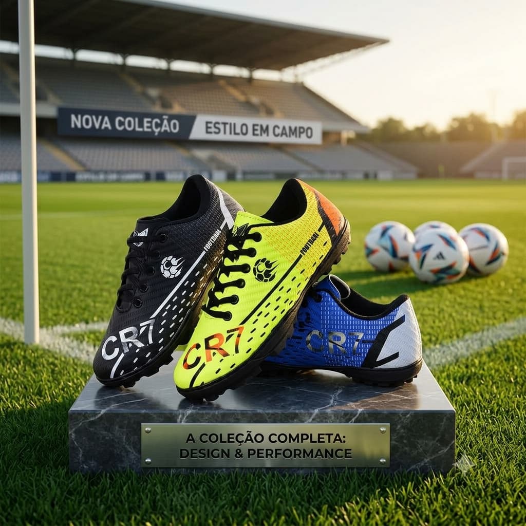 Chuteira Society CR7 Cano Baixo Masculina e Feminina - Conforto e Estilo
