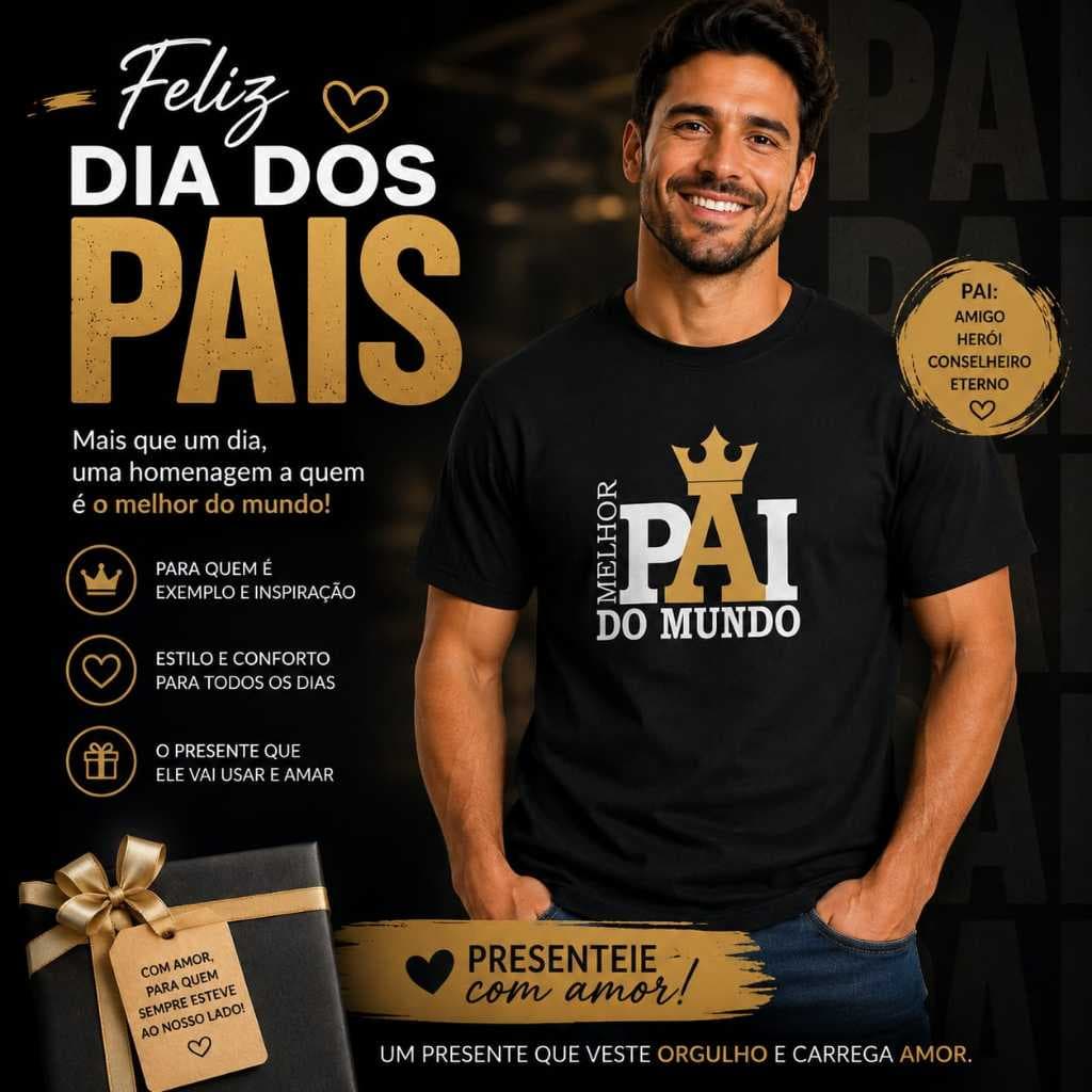 Camiseta Dia dos Pais Presente dias dos pais