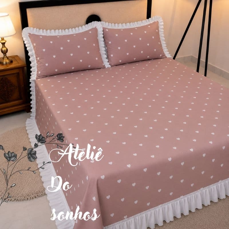 KIT Lençol de Cima KING Luma de Algodão DECORAÇÃO PARA CAMA Lençol sem Elástico KING GRANDE