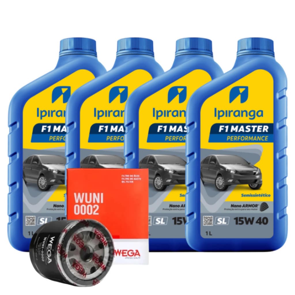 Óleo De Motor 15w40 Semi Sintético Ipiranga 4 Litros + Filtro