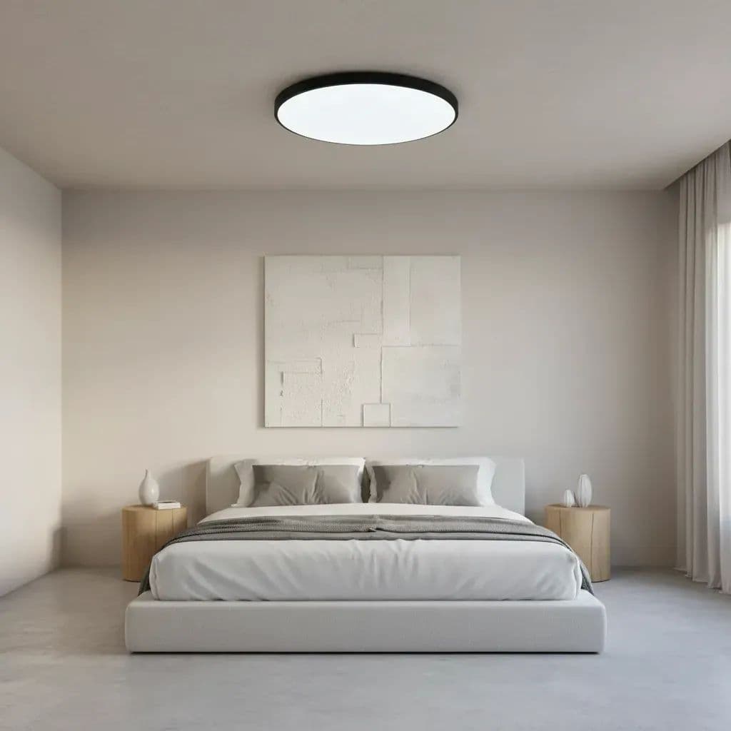 Viena Luz - Plafon LED Dubai 24W 27cm Preto Luz 6500K