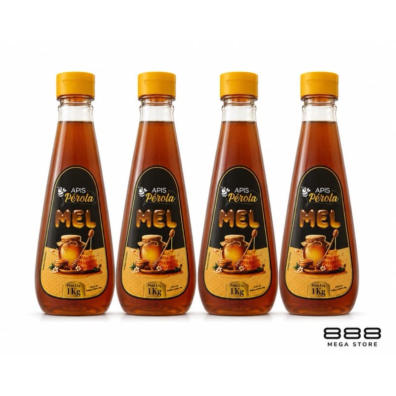 Mel 100% Puro 1kg Apis Pérola | Natural | Sem Conservantes | Mel Silvestre