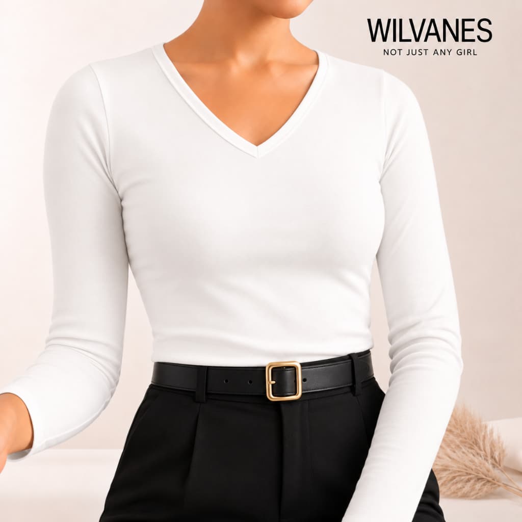 Blusa Feminina Manga Longa Gola V