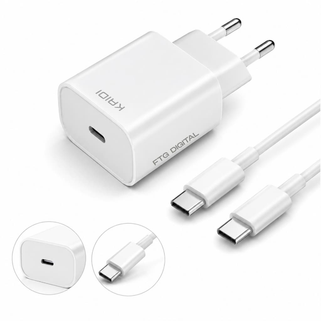 Carregador Turbo Pd 20w Para Celular Com Cabo Tipo-c Kaidi Carregador Rápido