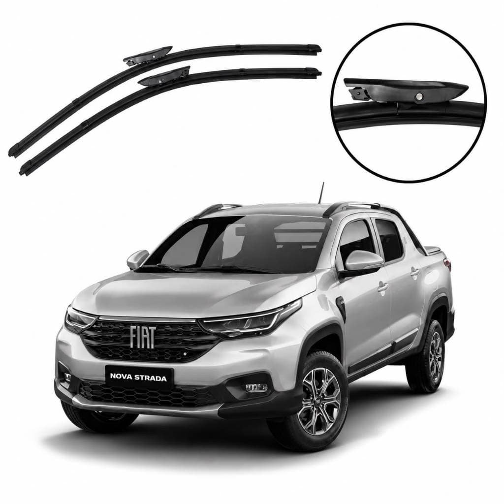 Palheta Limpador de Parabrisa Silicone Nova Fiat Strada 2020 a 2026