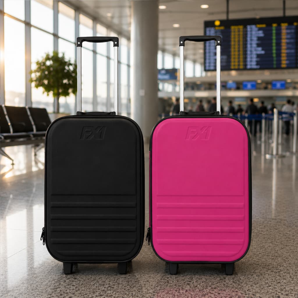 Kit 2 Malas Viagem 10 Kg De Bordo Pequenas Com Rodinhas Medidas Anac - 55 x 35 x 23