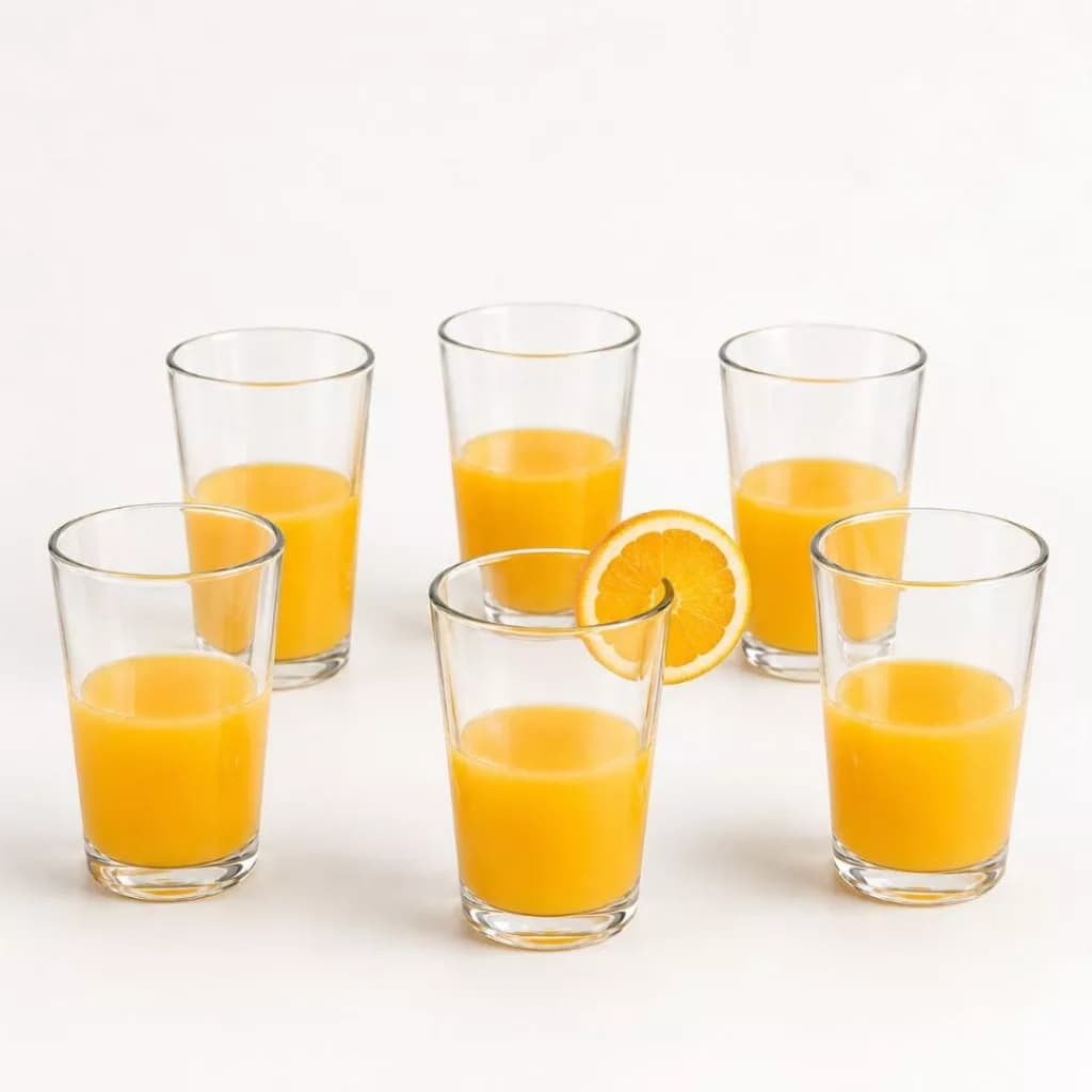 Jogo 06 Copos de Vidro Transparente liso 200ml - Sofisticação e Elegância