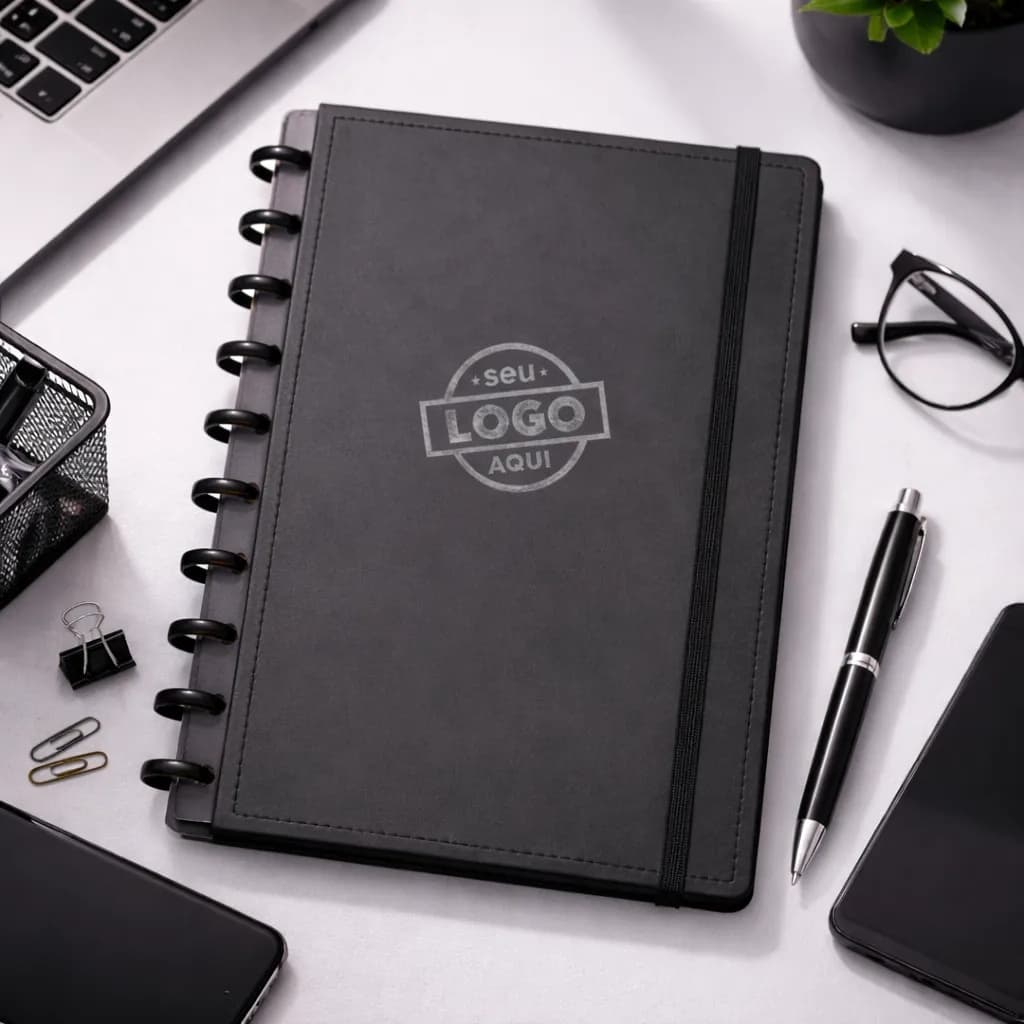 Caderno Inteligente Personalizado com Logo Capa Dura