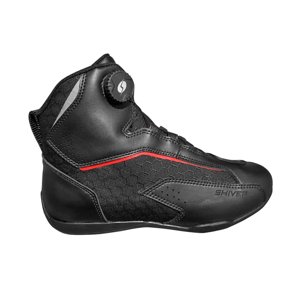 Bota Shiver Corsa Turbo Masculina Cano Curto Motociclista com Proteção para Moto Preta