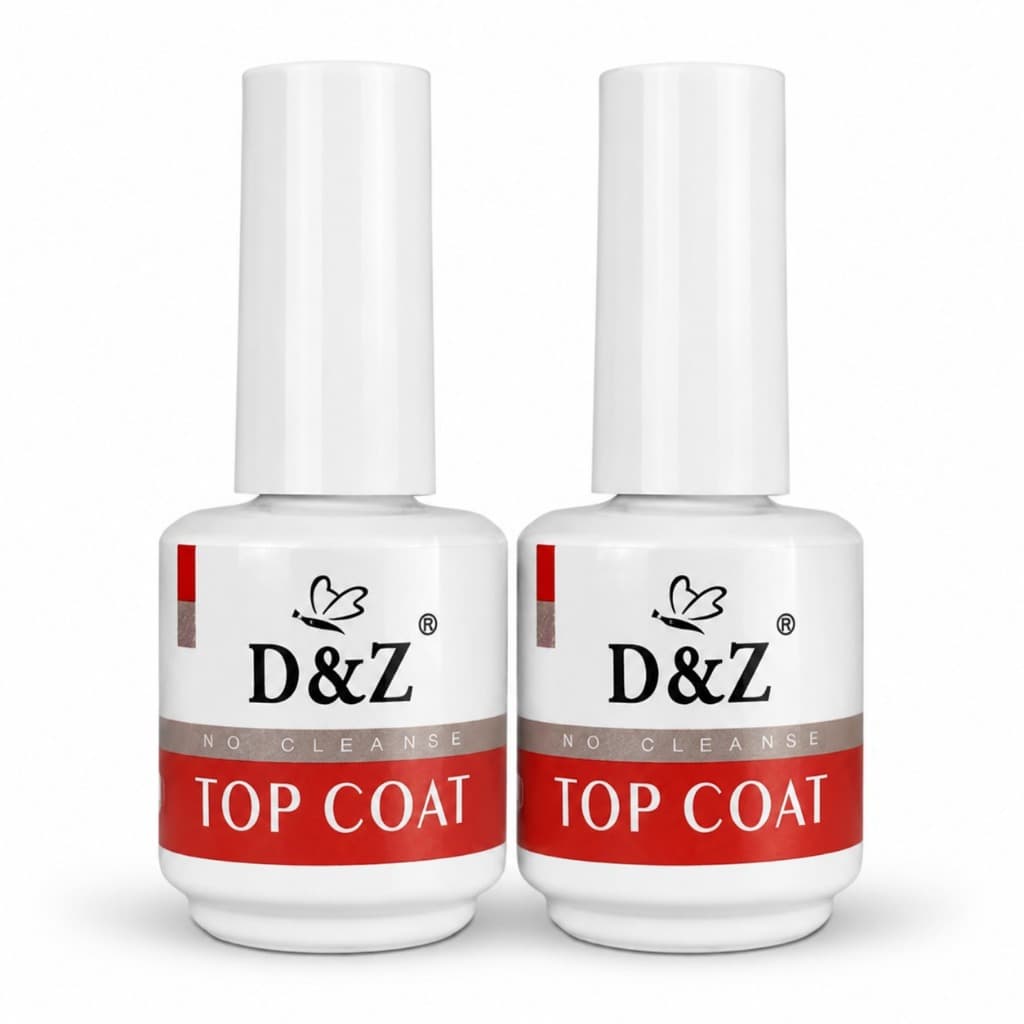 Kit Top Coat D&Z Selante Profisional 15ml Finalizador de Unha