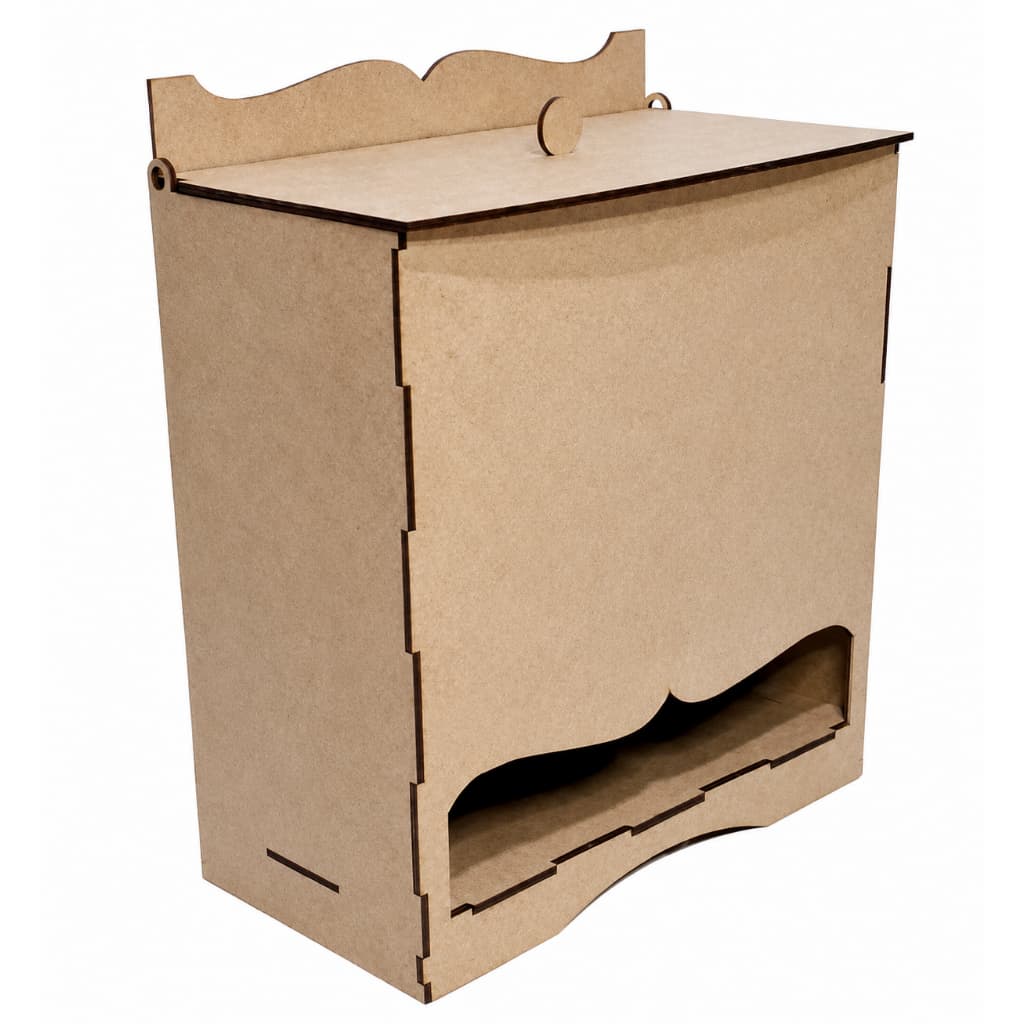 Porta Fraldas para kit Higiene Bebê MDF cru Decoração Quarto Bebê