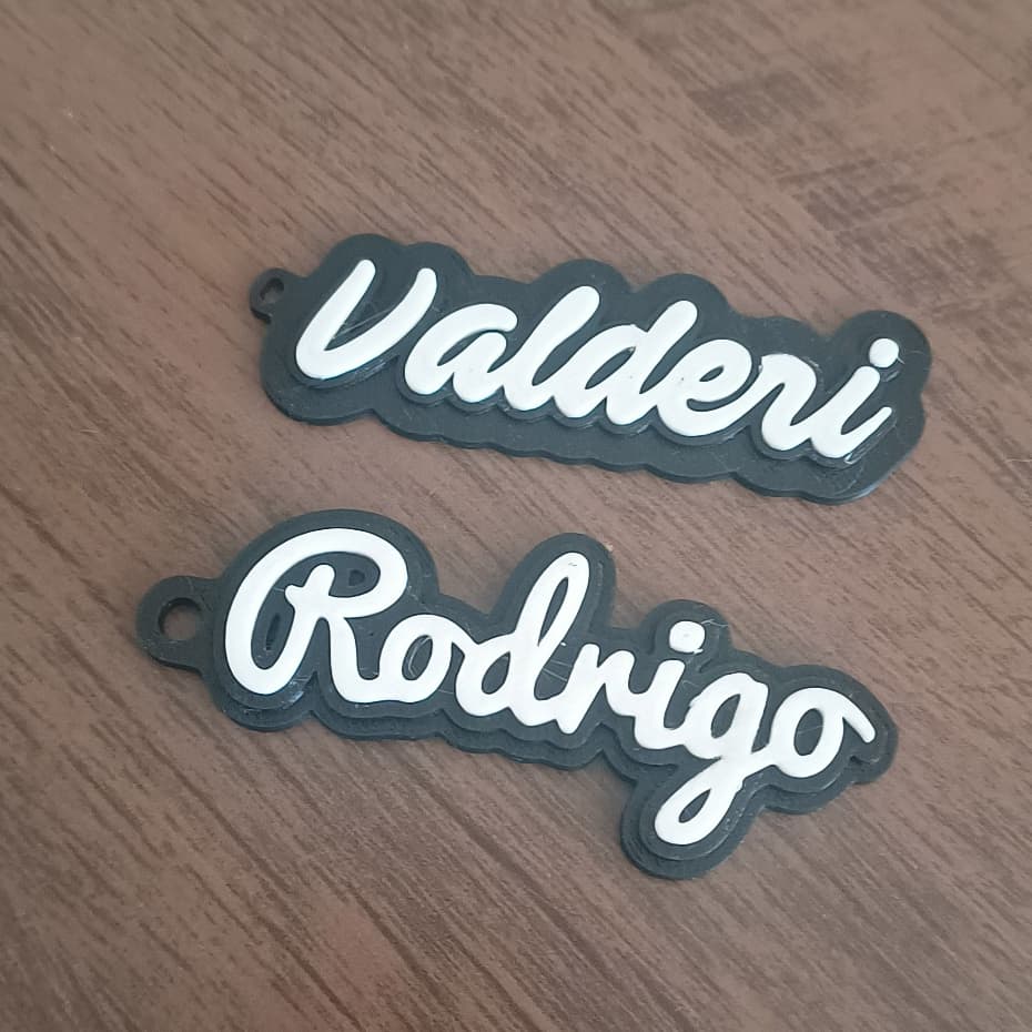 Chaveiro Personalizado Nome 3D