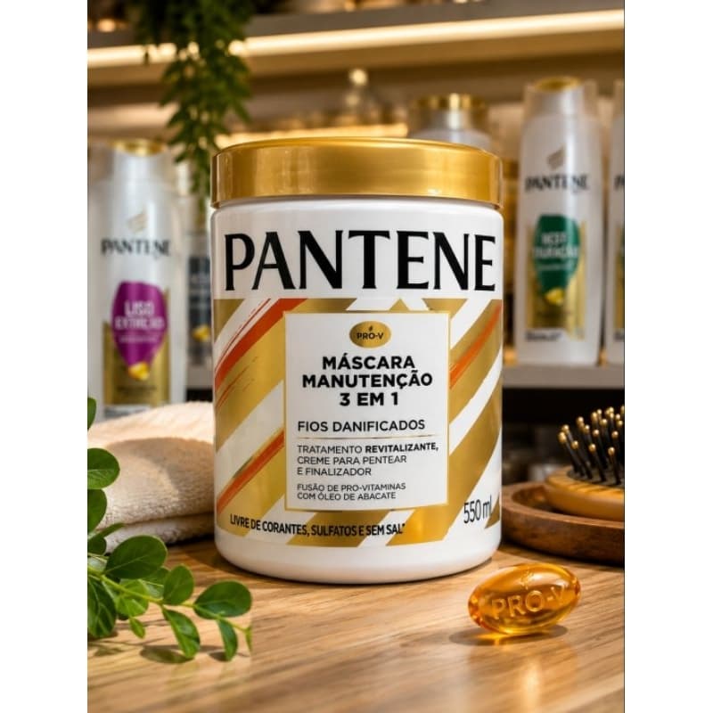 Máscara Condicionante 3 em 1 Fios danificadosPantene 550ml