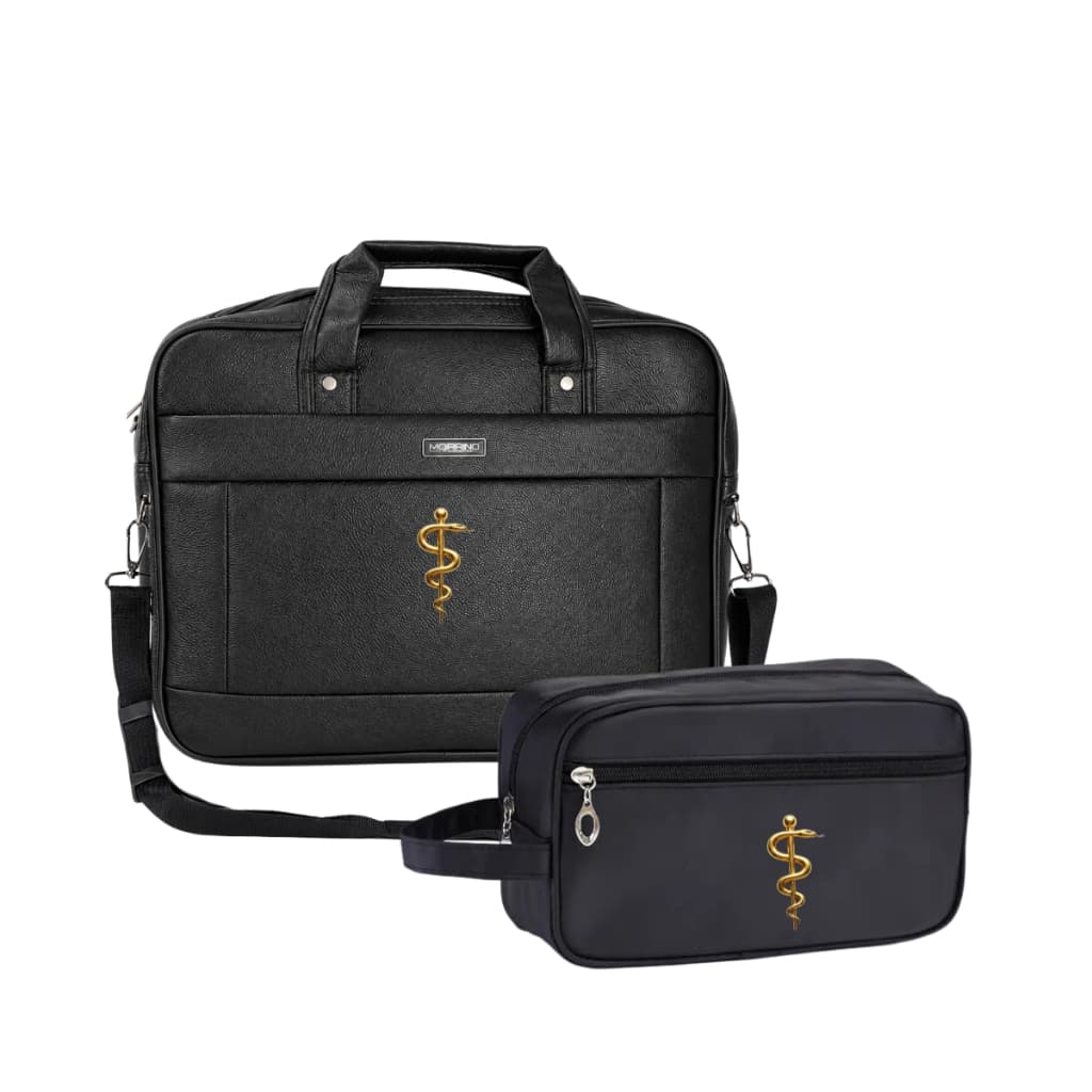 Kit Bolsa Pasta Executiva Necessaire Medicina Médico Médica
