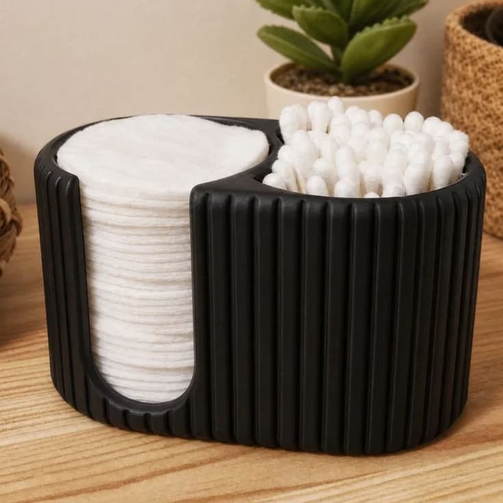 Organizador de Cotonetes e Discos de Maquiagem