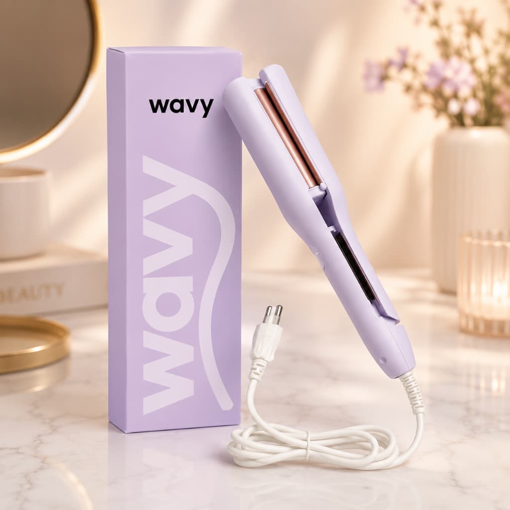 Modelador Ondas Wavy Profissional Lilás Bivolt - Cabelo Sereia Brilho Duradouro
