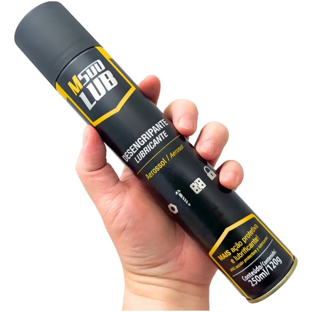 Desengripante M500 Spray 250ml 120g Lubrificante Multiuso para Ferramentas e Peças