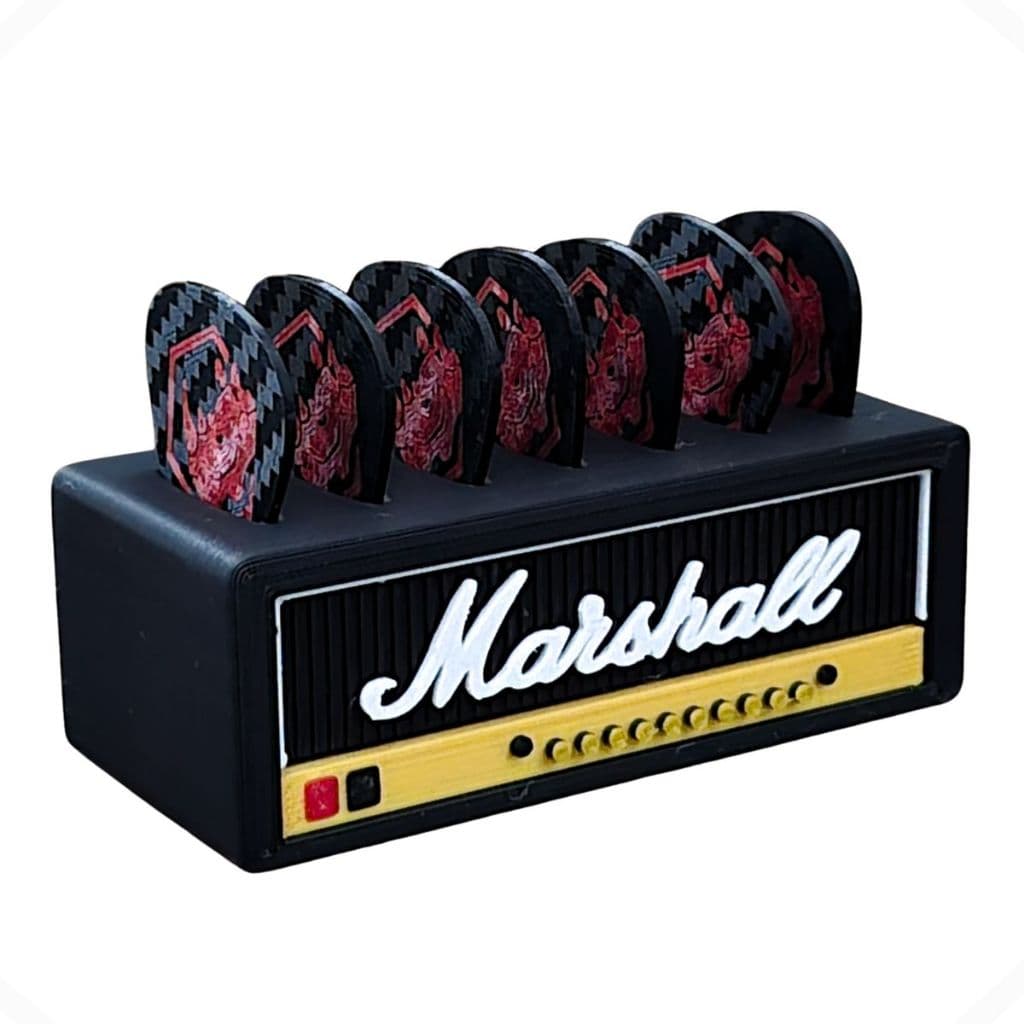 Porta Palhetas Suporte Mini Amplificador JCM900 Guitarra Estilo Rock Metal Presente Guitarrista