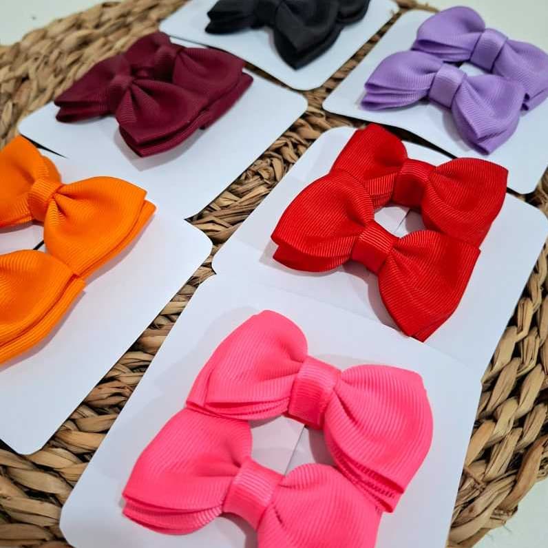 Par de Laços menina - Cabelo Presilha Bico de pato Infantil 2 Laços