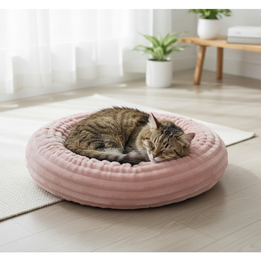 CAMA PET NUVEM COM ZIPER  REDONDA TAMANHO P 50X50 CAMA GATO CAMA CACHORRO