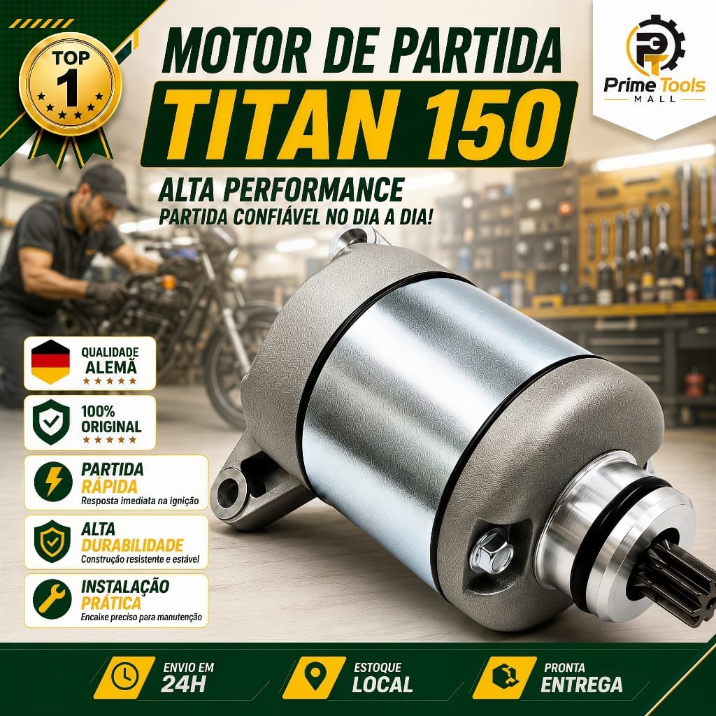 Motor de Partida Arranque Cg Titan Fan 150 Nxr Bros 150 2004 a 2015 Original MAGNETRON