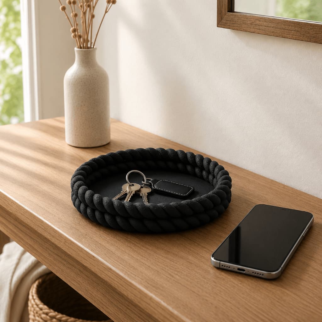 Porta Treco Organizador de Mesa Chaves Objetos Escritório Bandeja Decorativa