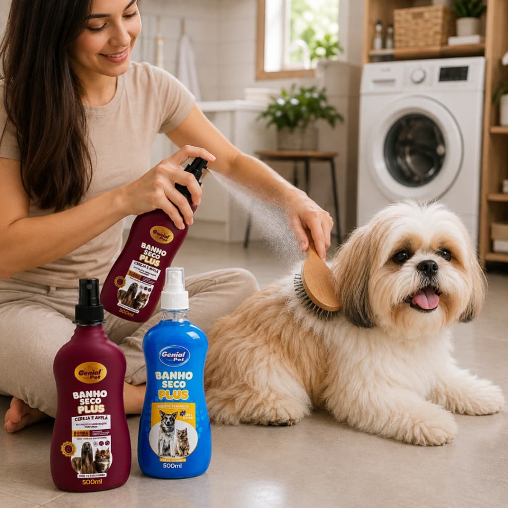 Banho Seco Plus Sem Água 500ml Cães Gatos
