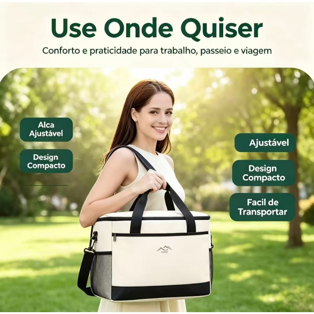 camping ao ar livre，pode ser usada transversalmente, bolsa para piquenique，forro de alumínio impermeável