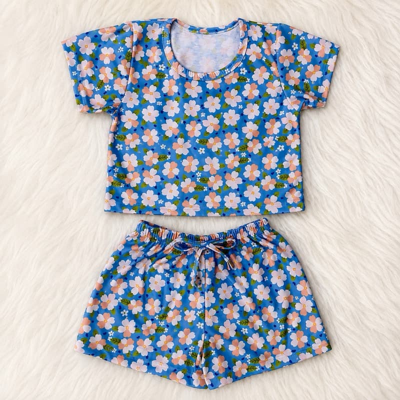 Conjunto Infantil Menina Cropped + Short Estampado