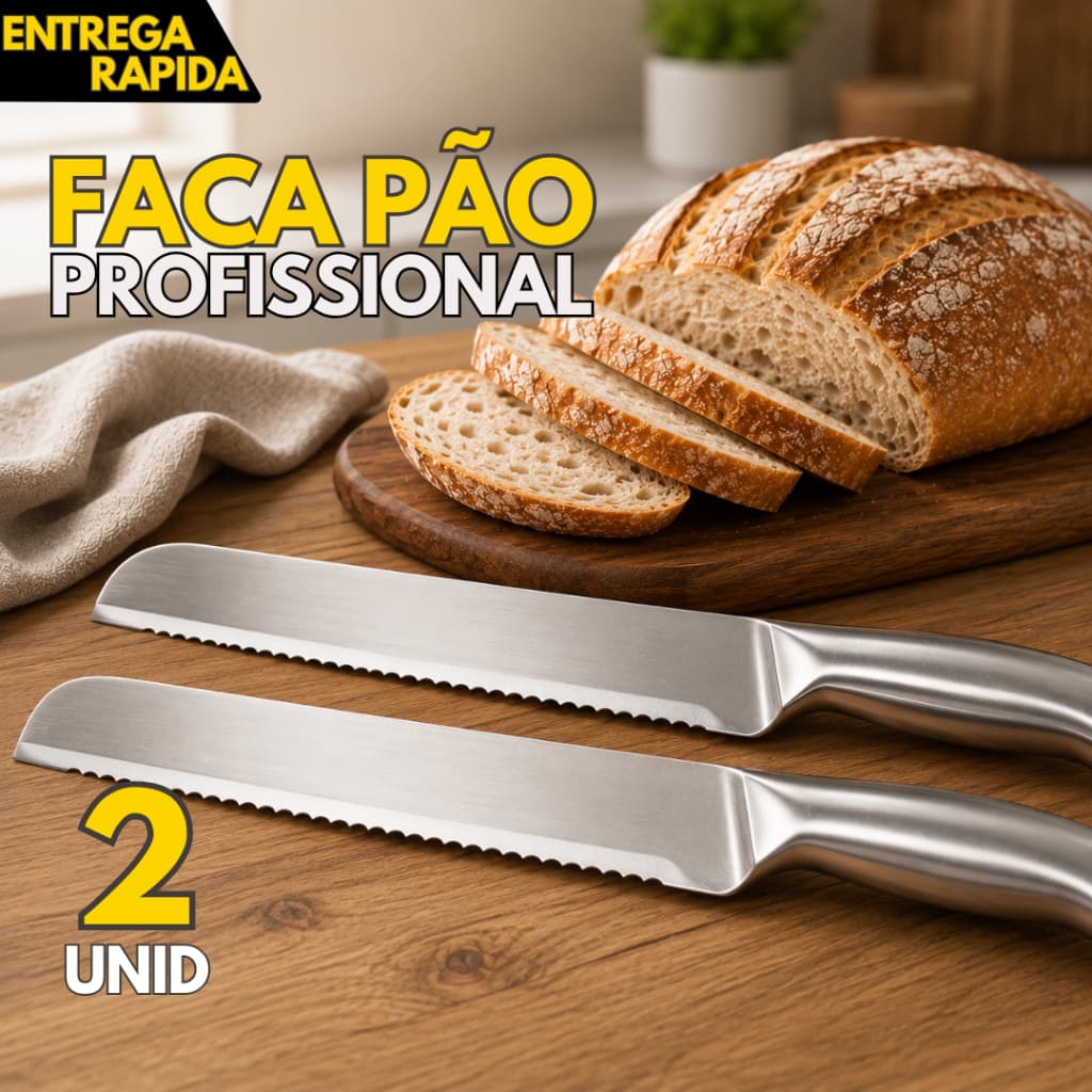 Faca De Panificação Profissional Texas 32cm Envio Imediato